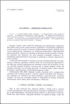 Człowiek - orędziem moralnym