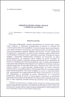 Chrześcijaństwo wobec religii a problem zbawienia