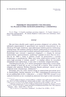 Przemiany religijności wsi polskiej na płaszczyźnie ogólnonarodowej i codziennej