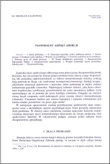 Pastoralny aspekt aborcji