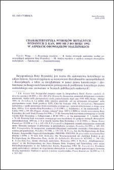Charakterystyka wyroków rotalnych wydanych z Kan. 1095 Nr 3 do roku 1992 w aspekcie obowiązków małżeńskich