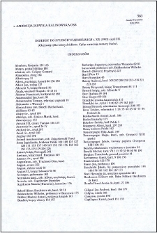 Indeksy do "Studiów Warmińskich" t. 20 (1983) część 3