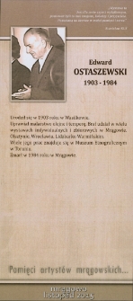 Pamięci artystów mrągowskich... Edward Ostaszewski
