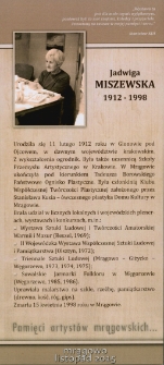 Pamięci artystów mrągowskich... Jadwiga Miszewska