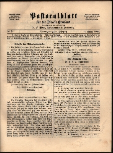 Pastoralblatt für die Diözese Ermland, 1891, nr 3