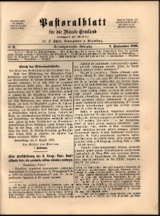 Pastoralblatt für die Diözese Ermland, 1891, nr 9