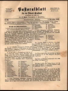 Pastoralblatt für die Diözese Ermland, 1891, nr 12