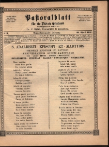 Pastoralblatt für die Diözese Ermland, 1897, nr 5