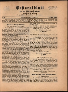 Pastoralblatt für die Diözese Ermland, 1897, nr 6