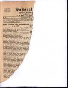 Pastoralblatt für die Diözese Ermland, 1897, nr 8