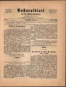 Pastoralblatt für die Diözese Ermland, 1898, nr 5
