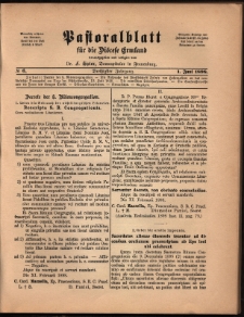 Pastoralblatt für die Diözese Ermland, 1898, nr 6