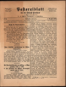 Pastoralblatt für die Diözese Ermland, 1898, nr 8