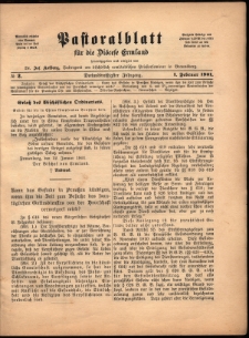Pastoralblatt für die Diözese Ermland, 1901, nr 2