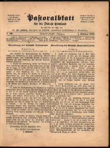 Pastoralblatt für die Diözese Ermland, 1901, nr 10