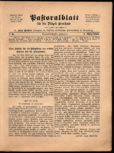 Pastoralblatt für die Diözese Ermland, 1902, nr 3