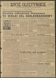 Życie Olsztyńskie : pismo ziemi warmińsko-mazurskiej, 1947, nr 124