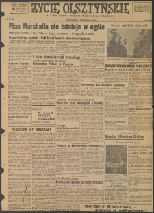 Życie Olsztyńskie : pismo ziemi warmińsko-mazurskiej, 1947, nr 130