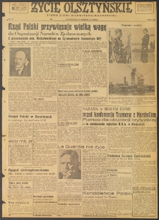 Życie Olsztyńskie : pismo ziemi warmińsko-mazurskiej, 1947, nr 144