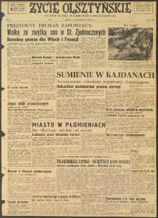 Życie Olsztyńskie : pismo ziemi warmińsko-mazurskiej, 1947, nr 177