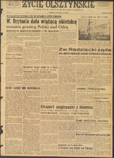 Życie Olsztyńskie : pismo ziemi warmińsko-mazurskiej, 1947, nr 225