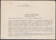 Protokół przekazania Młynar