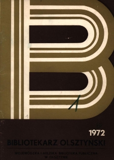 Bibliotekarz Olsztyński, 1972, nr 1