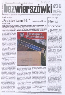 Bez Wierszówki, 2010, nr 1-2