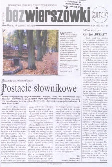 Bez Wierszówki, 2011, nr 8