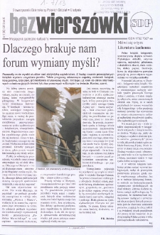 Bez Wierszówki, 2013, nr 1