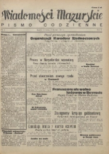 Wiadomości Mazurskie : pismo codzienne. 1946 (R. 2), nr 2
