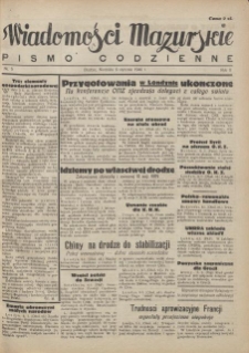 Wiadomości Mazurskie : pismo codzienne. 1946 (R. 2), nr 5