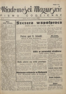 Wiadomości Mazurskie : pismo codzienne. 1946 (R. 2), nr 12
