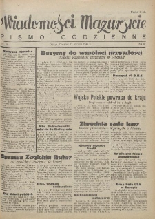 Wiadomości Mazurskie : pismo codzienne. 1946 (R. 2), nr 14