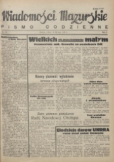 Wiadomości Mazurskie : pismo codzienne. 1946 (R. 2), nr 16