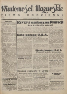 Wiadomości Mazurskie : pismo codzienne. 1946 (R. 2), nr 18