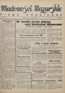Wiadomości Mazurskie : pismo codzienne. 1946 (R. 2), nr 26