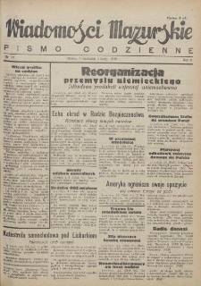 Wiadomości Mazurskie : pismo codzienne. 1946 (R. 2), nr 28