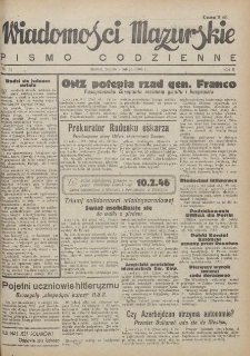 Wiadomości Mazurskie : pismo codzienne. 1946 (R. 2), nr 33