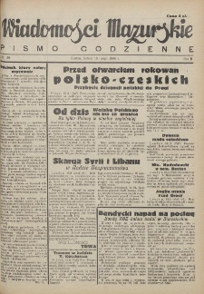 Wiadomości Mazurskie : pismo codzienne. 1946 (R. 2), nr 39
