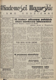 Wiadomości Mazurskie : pismo codzienne. 1946 (R. 2), nr 40