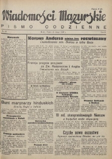 Wiadomości Mazurskie : pismo codzienne. 1946 (R. 2), nr 44