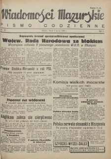 Wiadomości Mazurskie : pismo codzienne. 1946 (R. 2), nr 50