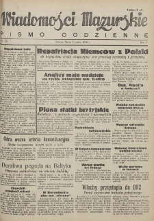 Wiadomości Mazurskie : pismo codzienne. 1946 (R. 2), nr 55