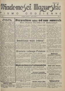 Wiadomości Mazurskie : pismo codzienne. 1946 (R. 2), nr 56