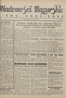 Wiadomości Mazurskie : pismo codzienne. 1946 (R. 2), nr 61