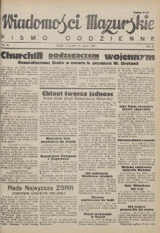 Wiadomości Mazurskie : pismo codzienne. 1946 (R. 2), nr 62