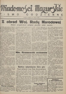 Wiadomości Mazurskie : pismo codzienne. 1946 (R. 2), nr 71