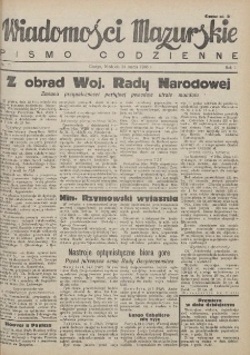 Wiadomości Mazurskie : pismo codzienne. 1946 (R. 2), nr 71