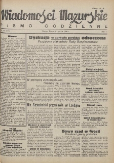 Wiadomości Mazurskie : pismo codzienne. 1946 (R. 2), nr 81 (92)
